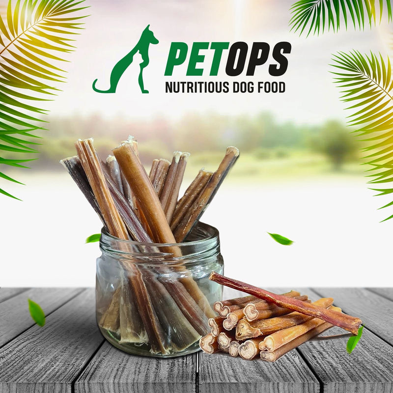 6-Inch Bully Sticks for Dogs – Heavy,  Thick Long-Lasting Chews (10 Pack, 13.5 oz) | 100% Natural Beef, Odor-Reduced - Snuglily